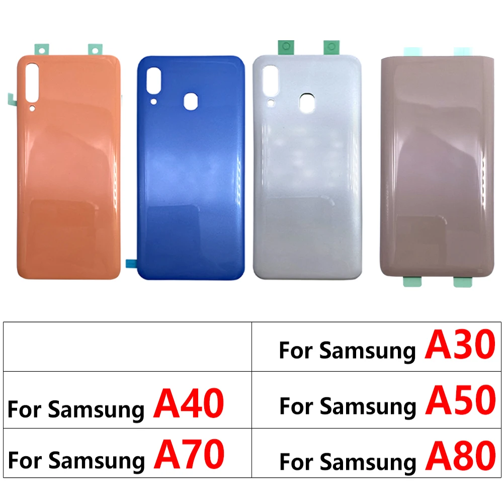 NEW Back Housing Rear Cover Battery Cover With Adhesive For Samsung A30 A305F / A40 A405F / A50 A505F / A70 A705F / A80 A805F