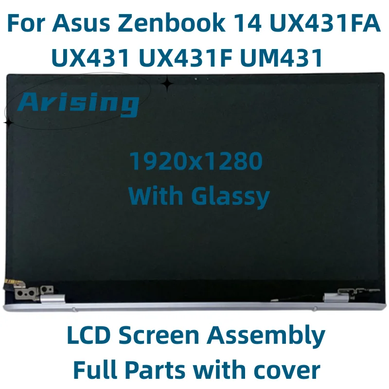 

original NEW For Asus Zenbook 14 UX431FA UX431 UX431F UX431D UX431DA FHD 1920X1080 14 Inch Laptop LCD Screen Assembly Full Parts