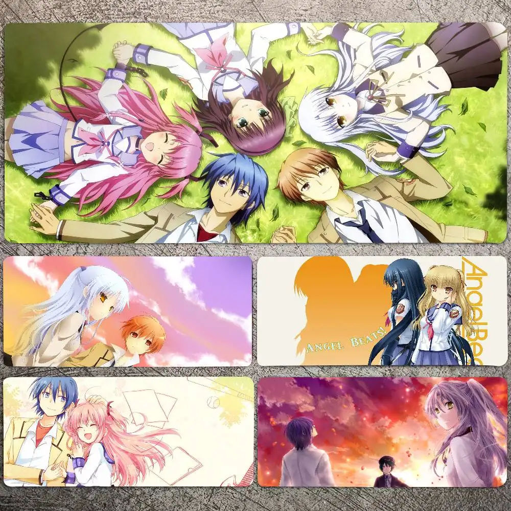 Angel Beats! Anine Mousepad Non-slip Suitable For Office Computers Laptops E-sports Game Desk Mats XXL Keyboard