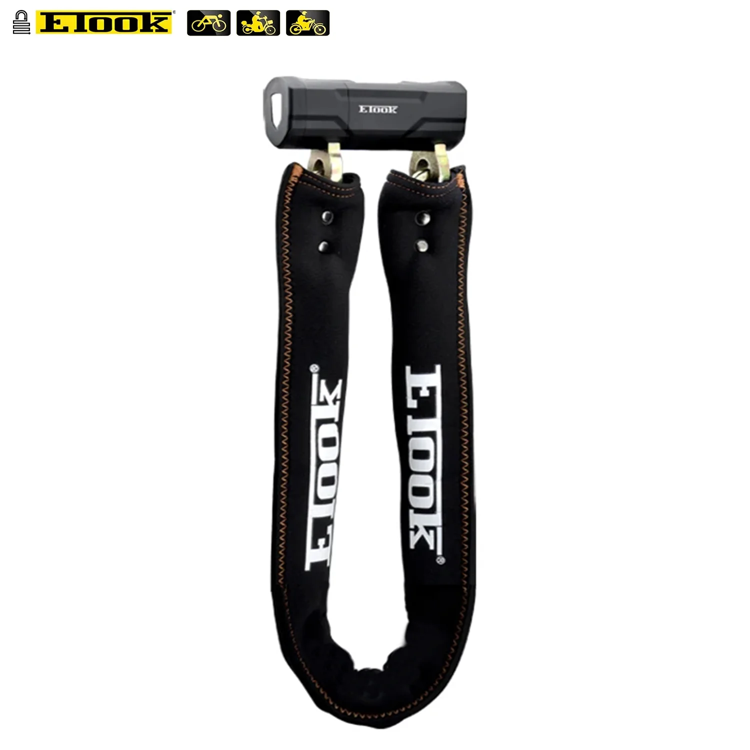 ETOOK-Anti-Theft Bicycle Lock, Chain Lock para motocicleta, bicicleta, scooter, E-Bike, Heavy Duty, Safety Lock, Outdoor Acessórios de ciclismo