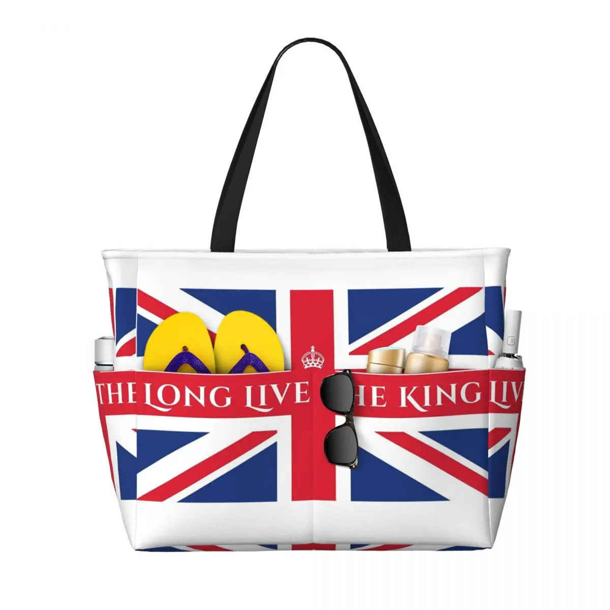 

Union Jack Flag Of The UK United Kingdom British Beach Tote Bag Sport Yoga Duffle Large Tote Bag Women Travel Bag Fitness bag