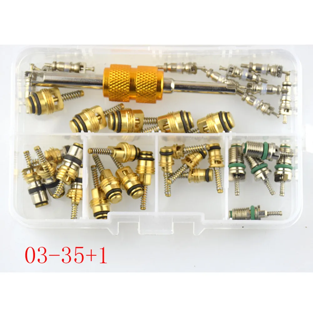 Car AC  Valve Core Car  Conditioning Valves  R12  R134A  Automotive A/C Valve Stem Cores Brass R134A ac schrader Stems