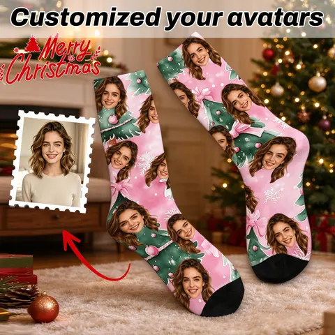 Custom Face Socks Personalized Photo Socks Funny Gift for Men Women Couples Friends Unique Custom Printed Socks