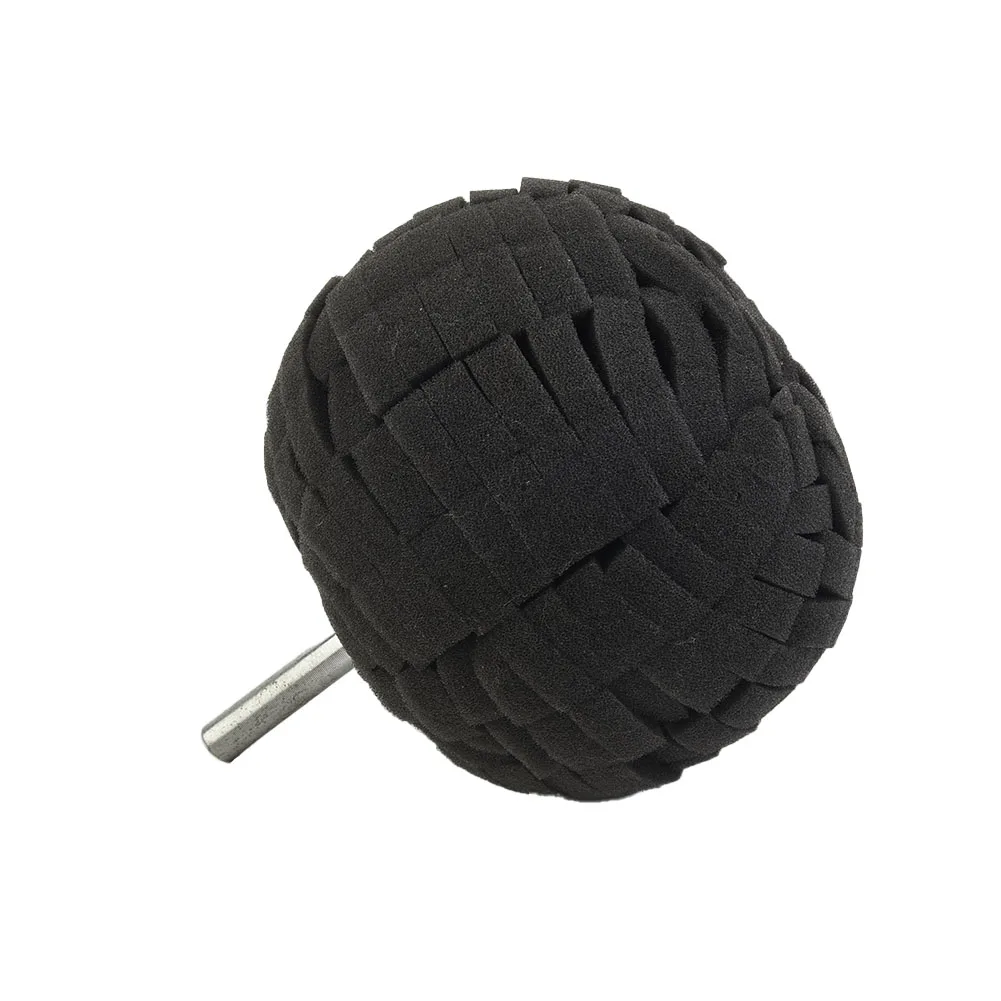 Car Polishing Buffing Pad, 3 Inch 80mm Finishing Ball, Random Color Foam Material, Application for Metal, Plastic, and Glass