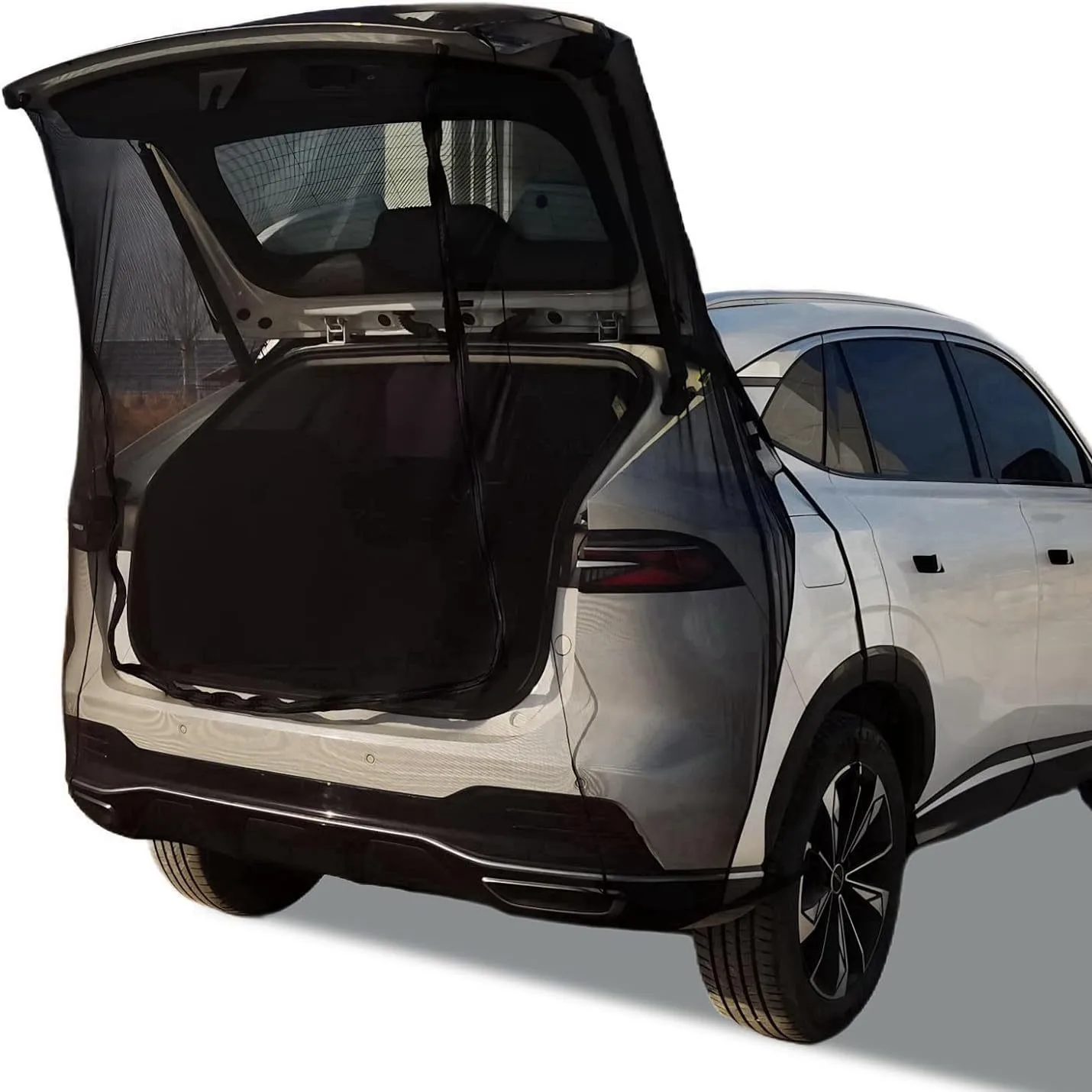 Car Tailgate Screen Window Outdoor Camping Ventilated Trunk Mesh Cover Anti-Mosquito Insect-Proof for Self-Driving Travel