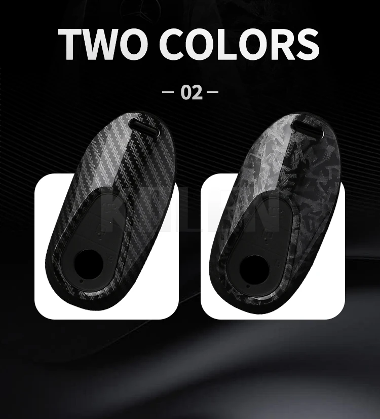 ABS Carbon Faser Stil Auto Schlüssel Fall Abdeckung Für Mercedes Benz C E S Klasse W206 W223 W214 GLA GLB GLC CLA CLS E300 S450 S580 S500 – Detail 4