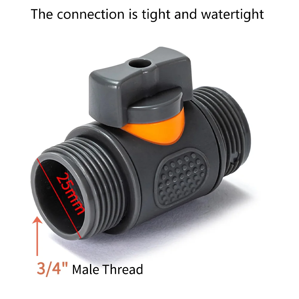 16mm 3/4 Inch Ball Valve Adapter Garden Irrigation Pipe Tube Connect Repair Extender Female Male Thread Stop Water Connector