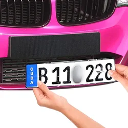 2Pcs/Set Invisible Adhesive License Plate Holder High Temperature Resistant Frameless Weather-proof Number Plate Holders