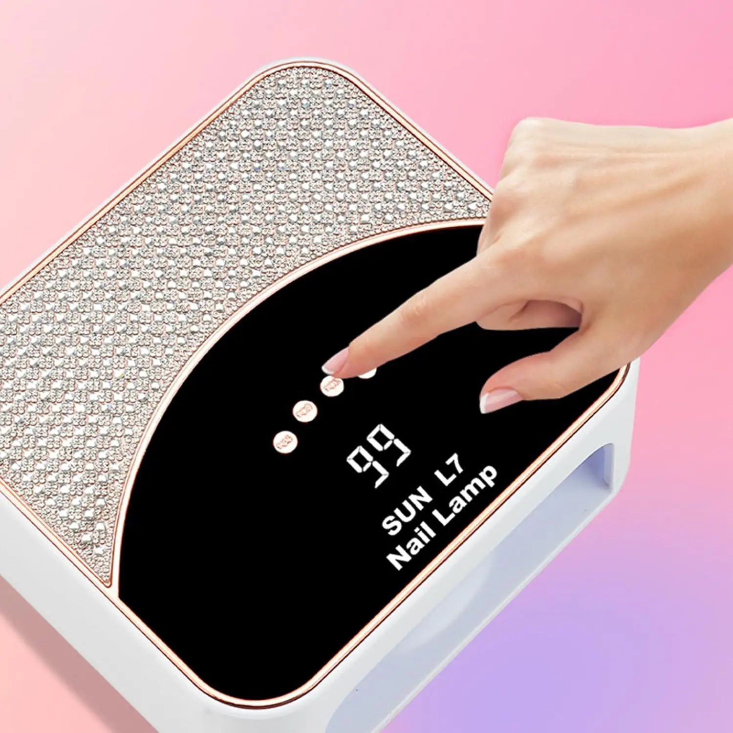 268W UV LEDネイルランプ、4つのタイマー、45個のビーズ、センサー付き