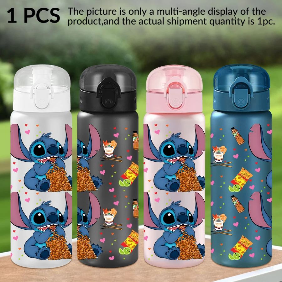 

1Pc Disney Stitch Food Pattern 26oz Plastic Water Bottle Outdoor Sports Water Cup Birthday/Homecoming Gift