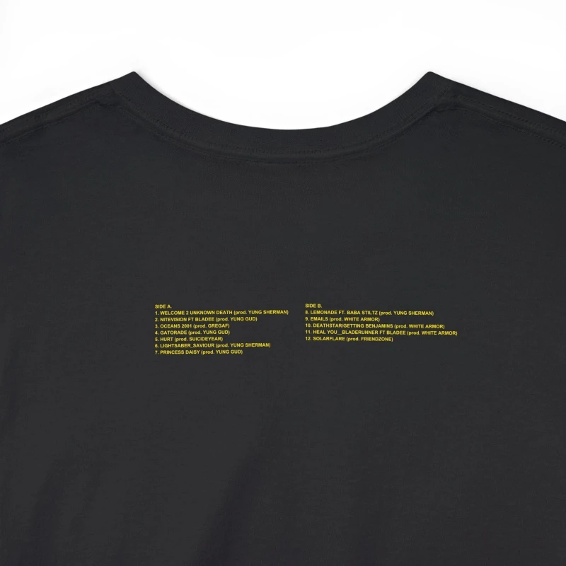Yung Lean Unknown Death 2002 Album Tour Merch Tee T-Shirt – Alle Farben und Größen, Vintage-T-Shirt, grafische T-Shirts – Detail 5