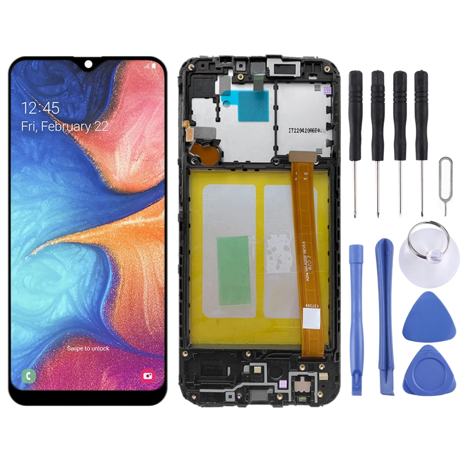 

LCD Screen for Samsung Galaxy A20e SM-A202 with Digitizer Full Assembly wth Frame Display Phone LCD Screen Repair Spare Part