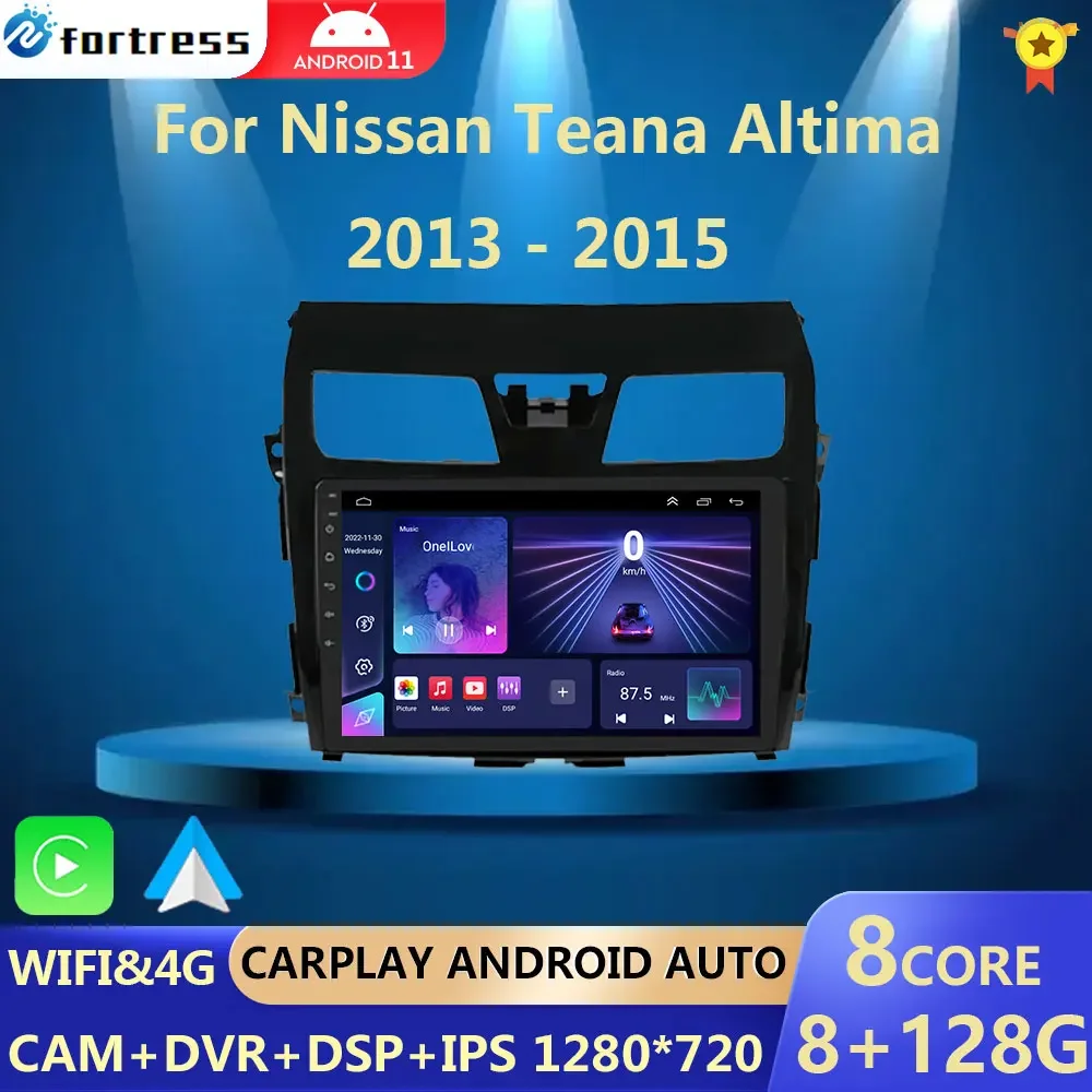

For Nissan Teana 3 Altima 5 L33 2013 - 2020 Video Player Navigation GPS Car Radio Multimedia Android 13 WIFI Touch Screen 9 10"