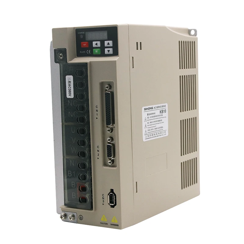 Pabrik Motor China Siheng Motor, Kualitas CE, Motor Servo AC 130mm 5nm 220V 1.3kw 2500RPM dan Driver untuk Mesin Pemotong CNC