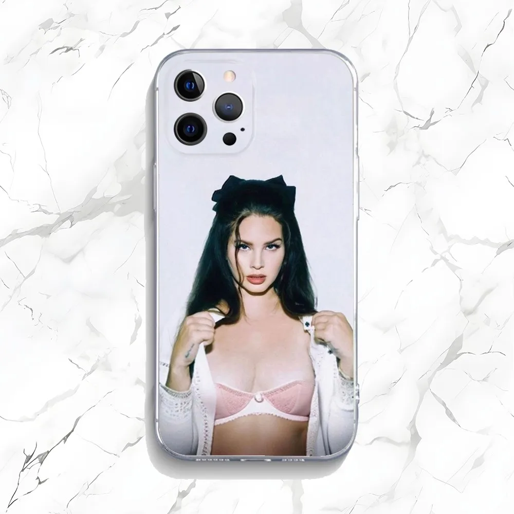 Singer Lana D-Del Rey Phone Case For iPhone 15,14,13,12,11 Plus,Pro,Max,XR,XS,X,7,8 Plus,SE,Mini Transparent Silicone Soft