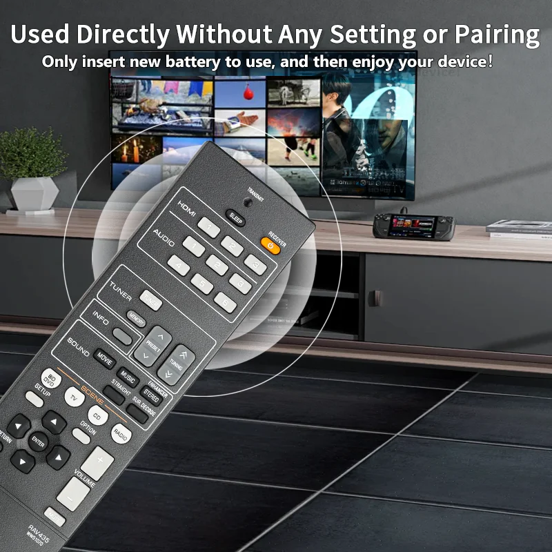 RAV435 WW51070 For Yamaha Remote Control Compatible With Yamaha Audio System HTR-2064 YHT-196 HTR-2064SZ NS-B20 NS-C20