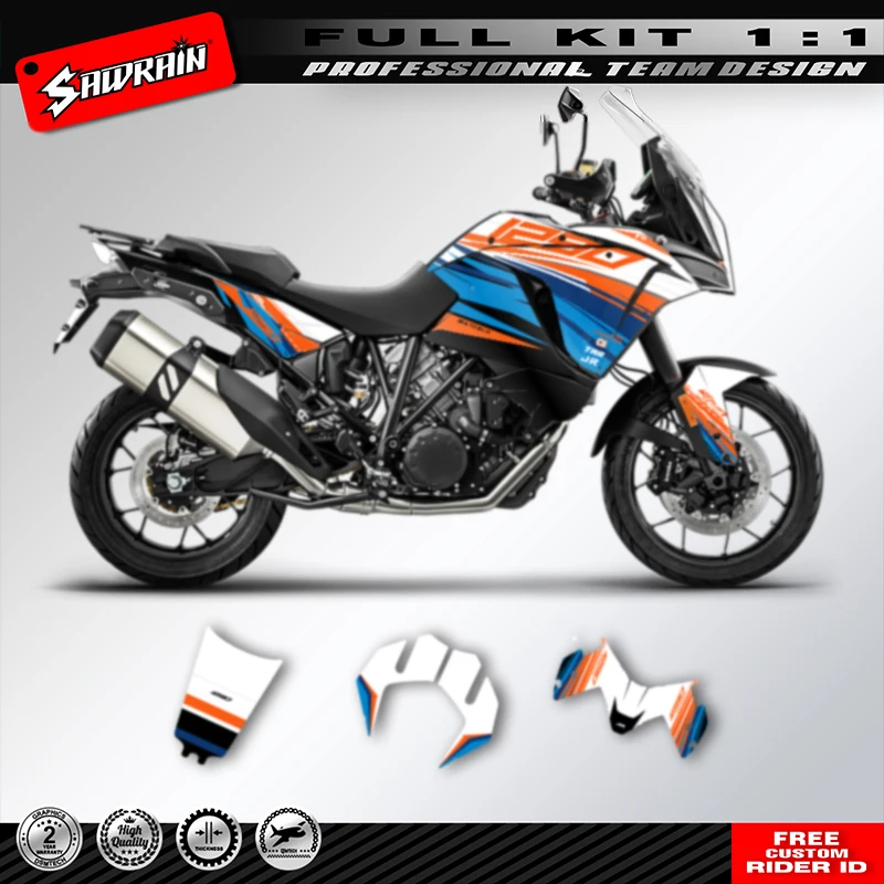 

Sawrain Motorcycle Background Wrap Design Graphics Decal Sticker Kits For KTM ADV 1290 R S 2017 2018 2019 2020