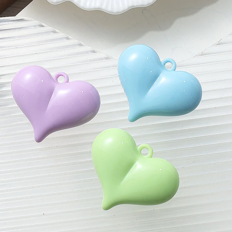 5pcs Handmade DIY Bead Findings & Components, Heart Shape