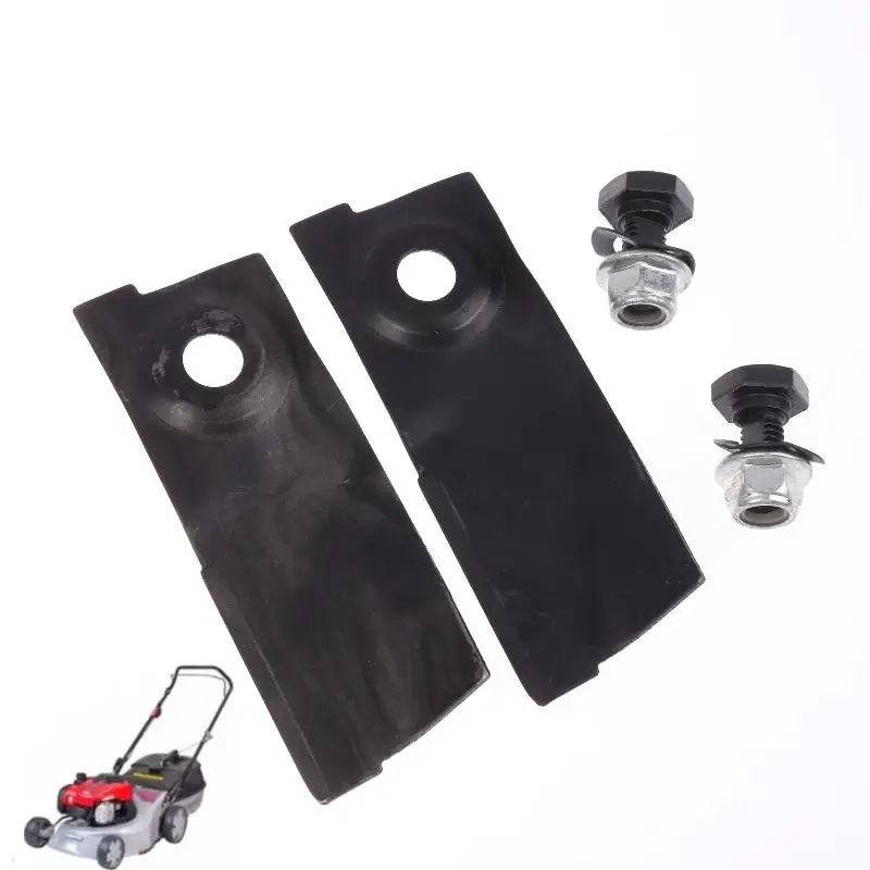 2Pcs For Masport 200 300 400 500 575 600 Grass Trimmer Garden Tool Parts Hardened Lawn Mower Blades Bolts 125x45mm Kit