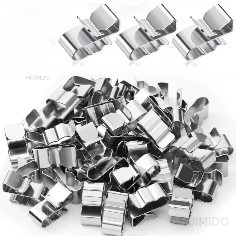 20/50pcs Solar Panel Wire Clips Solar PV Cable Clip Clamp 2x6mm Cable Organizer Stainless Steel Cable Clamps For PV Wiring Boat
