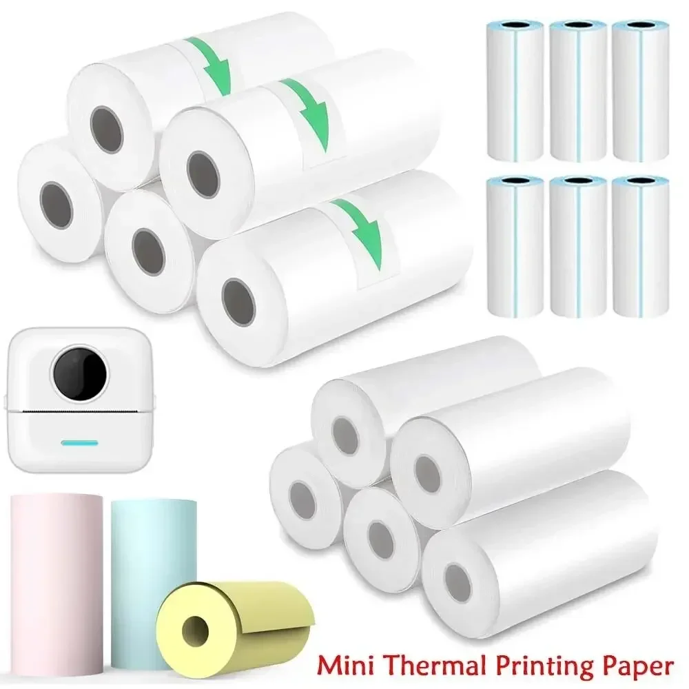 57x25MM Thermal Paper Printing Label Sticker For Mini Printer Wireless Kids Camera Photo Printer Replacement Accessories Parts