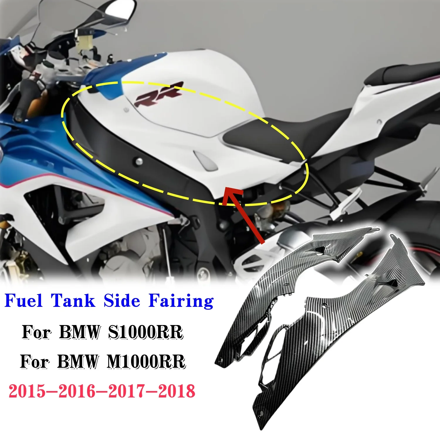 

Fuel Tank Side Fairing Panels for BMW S1000RR 2015 2016 2017 2018 Motorcycle Side Covers Bodywork Shell Kit Parts