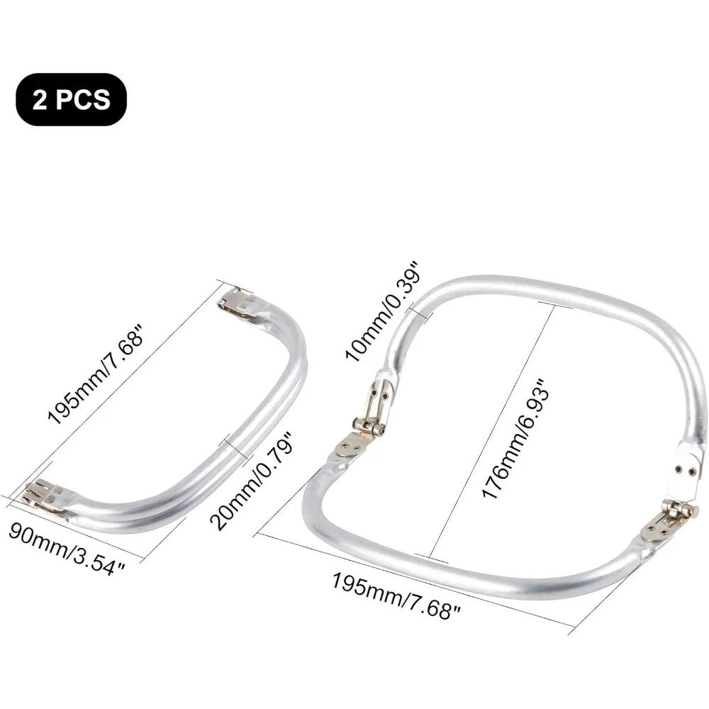 2pcs Aluminum Purse Making Kiss Clasp Locks Frame U-Shaped Handles Frame Replacements for DIY Sewing Craft Handles