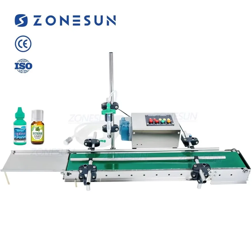 ZONESUN Semi Automatic Liquid Filling Machine Single Head Peristaltic Pump for Milk Juice Small Bottles Easy Operation