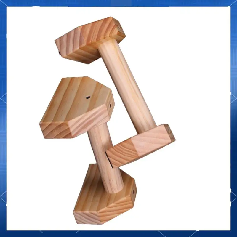 

ABJV Push-Up Stand Wood Pushup Bars Non-Slip Base Exercise Home Workout Equipment Handle Stands For Strength Training