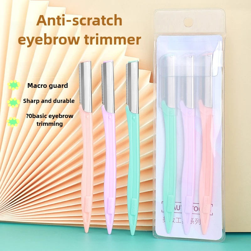 

Women makeup eyebrow trimmer stainless steel blade with safety guard eyebrow razor Razor Facial Razor