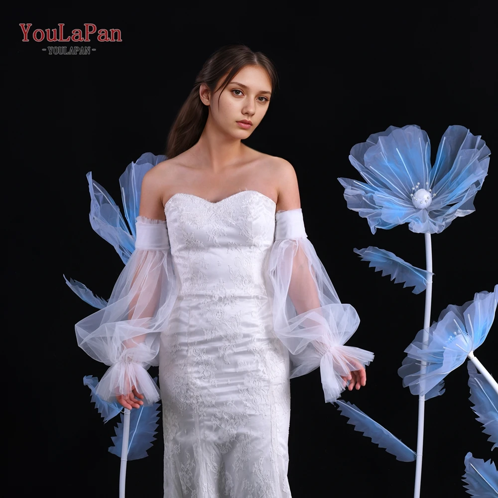 YouLaPan Fashionable And Popular Women's Puff Sleeve Long Gloves Without Five Fingers Can Modify The Arm Lines VM44