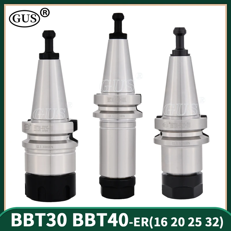 BBT30 BBT40 CNC Lathe Machining Tool holderER16 ER20 ER25 ER32 High Precision 0.002 Collet Spindle Dynamic balance G2.5 30000rpm