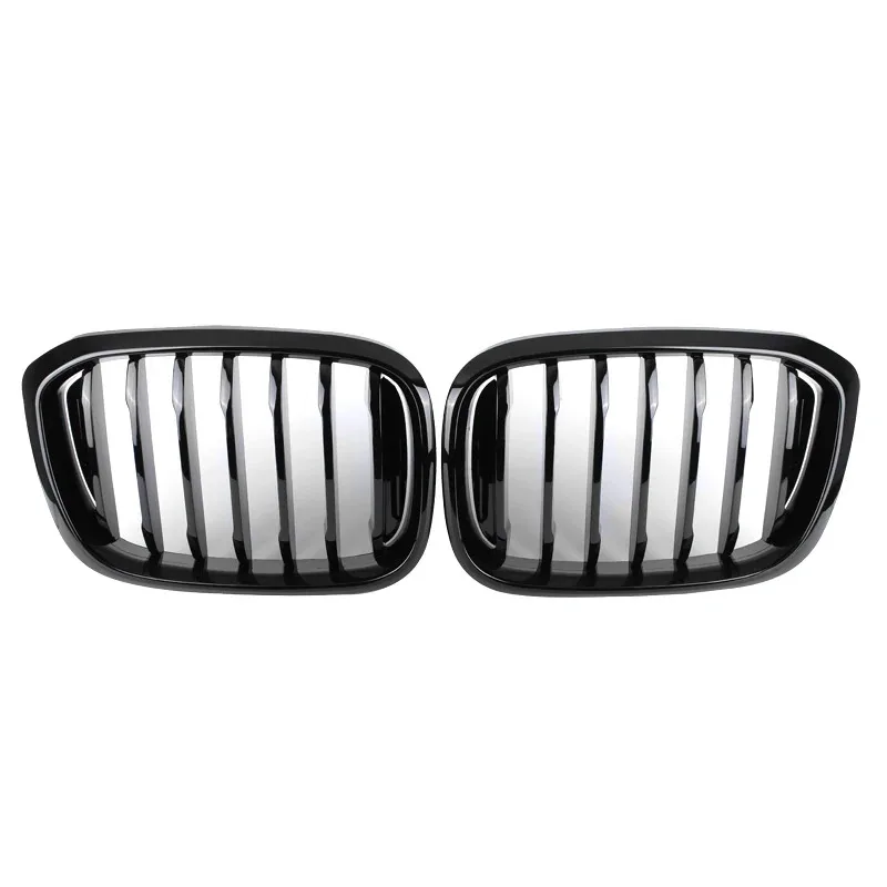 

For BMW X3 X4 G01 G08 G02 2019+ M Sport G02 ABS Gloss Black Single Slat Front Grille