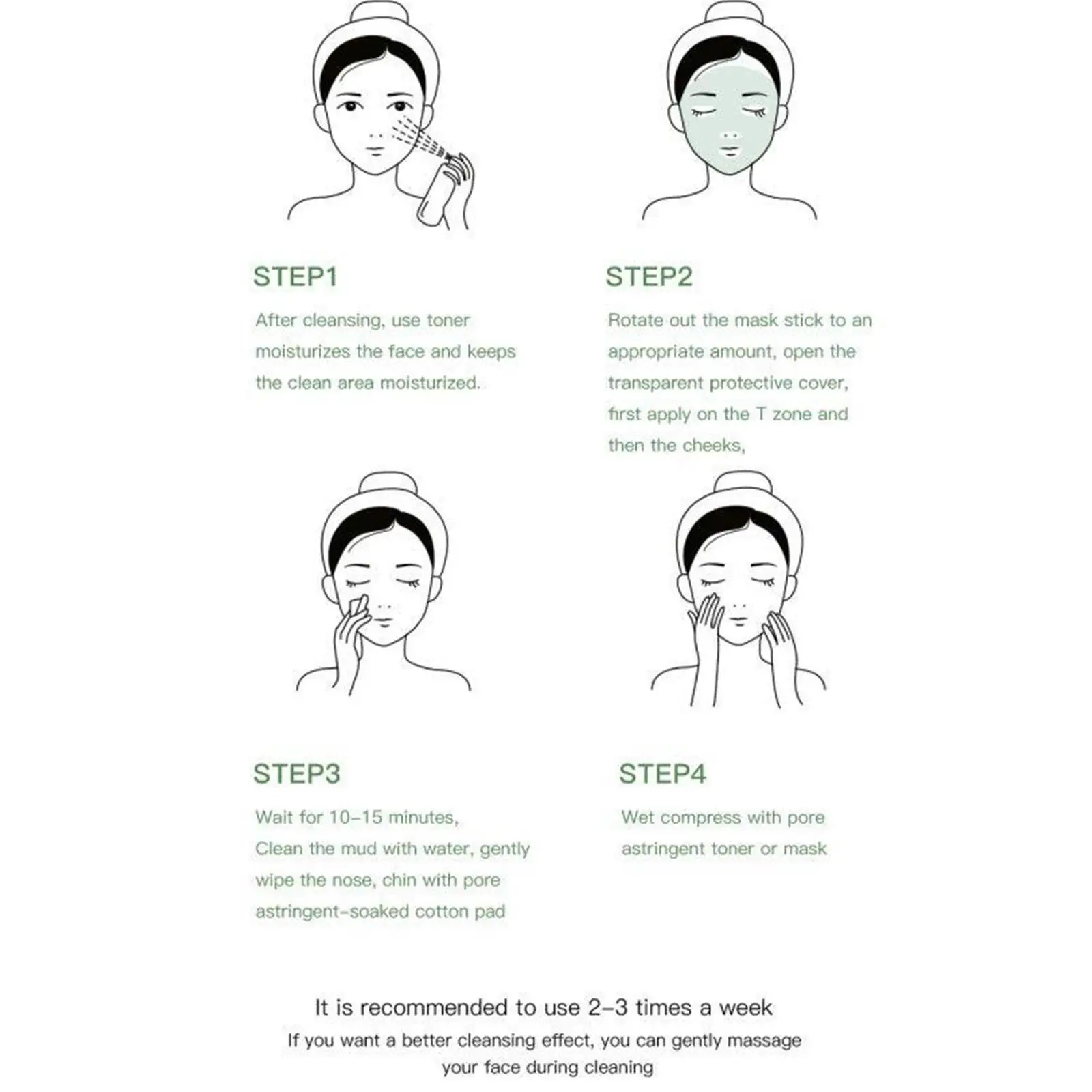 40g Green Tea Mask Face Oil Control Moisturizing Mask Pores Treatment Acne Cleansing Blackhead Mask Remove O7O6