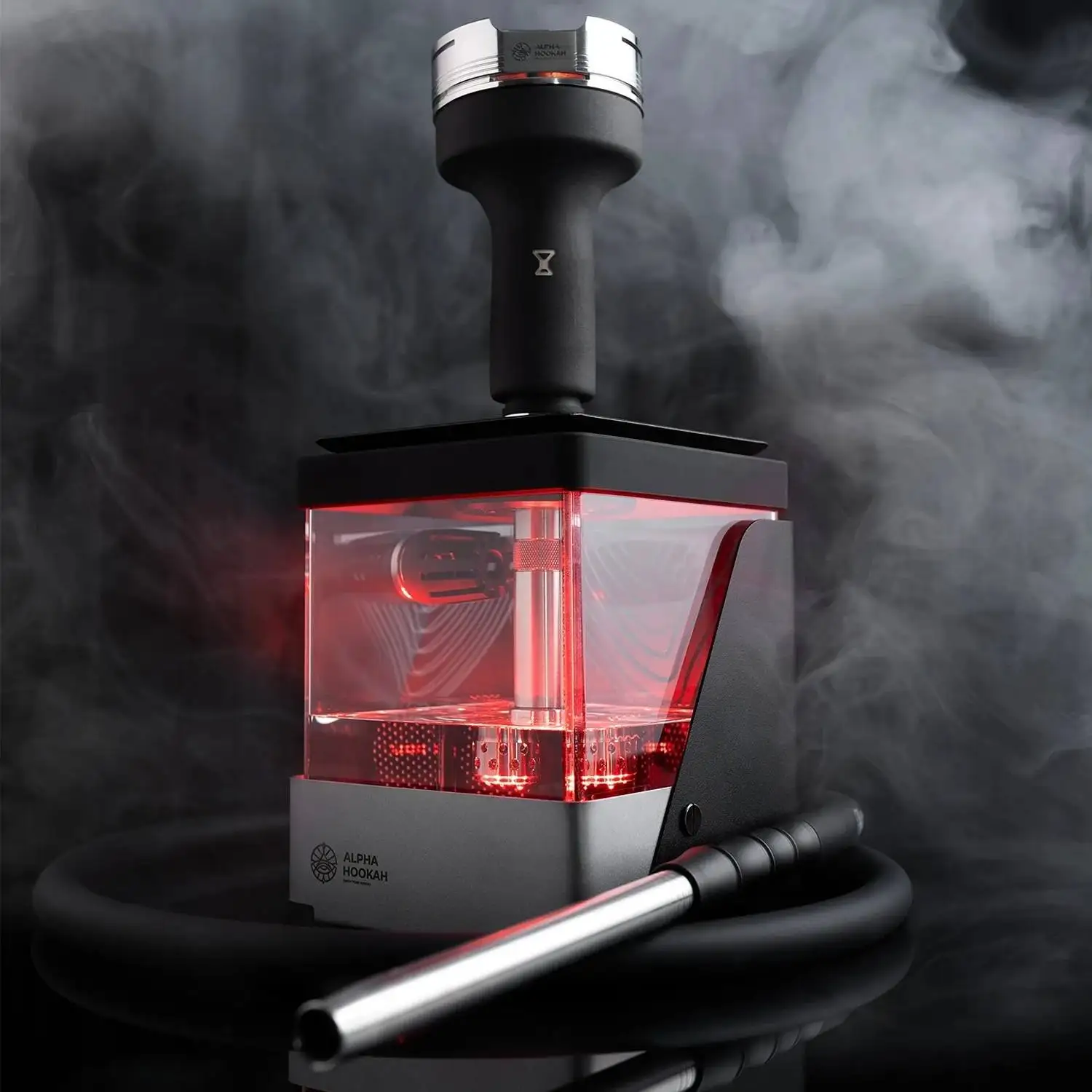 NEW FANCY IMPORTED ORIGINAL ALPHA SMART BOX HOOKAH' AVAILABLE DENSE & THICK SMOKE with LEDlght
