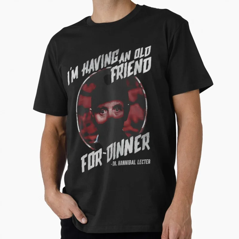 

Legend Movie The Silence of the Lambs 80s Horror movie Hannibal Scary Halloween Gift t shirt for men 100% cotton print Tops