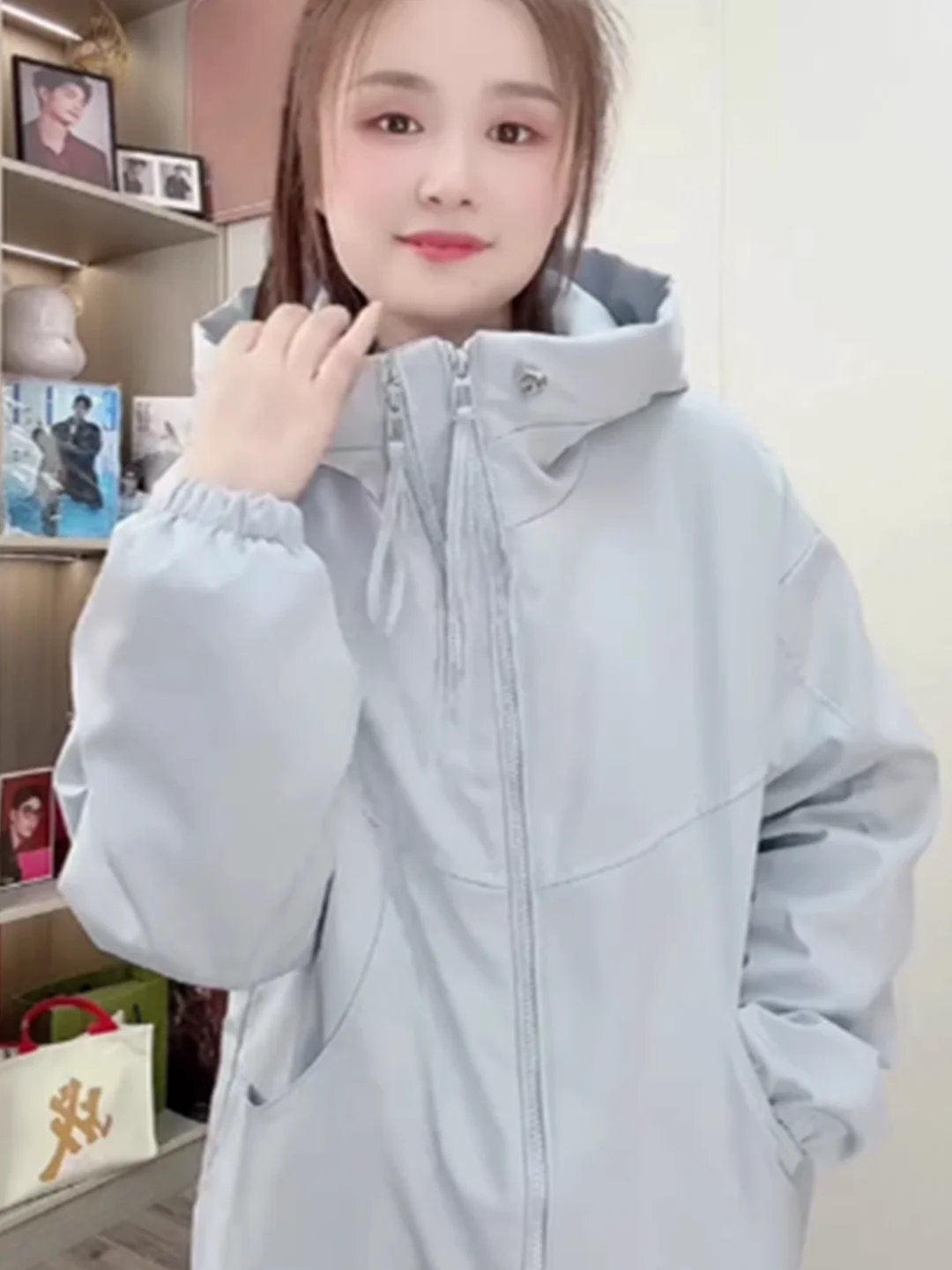 Korean Japanese High-End Thiened Windproof Jaet Women's plus Size Loose Faionable Hood Thi Outerwear Cotton Trendy