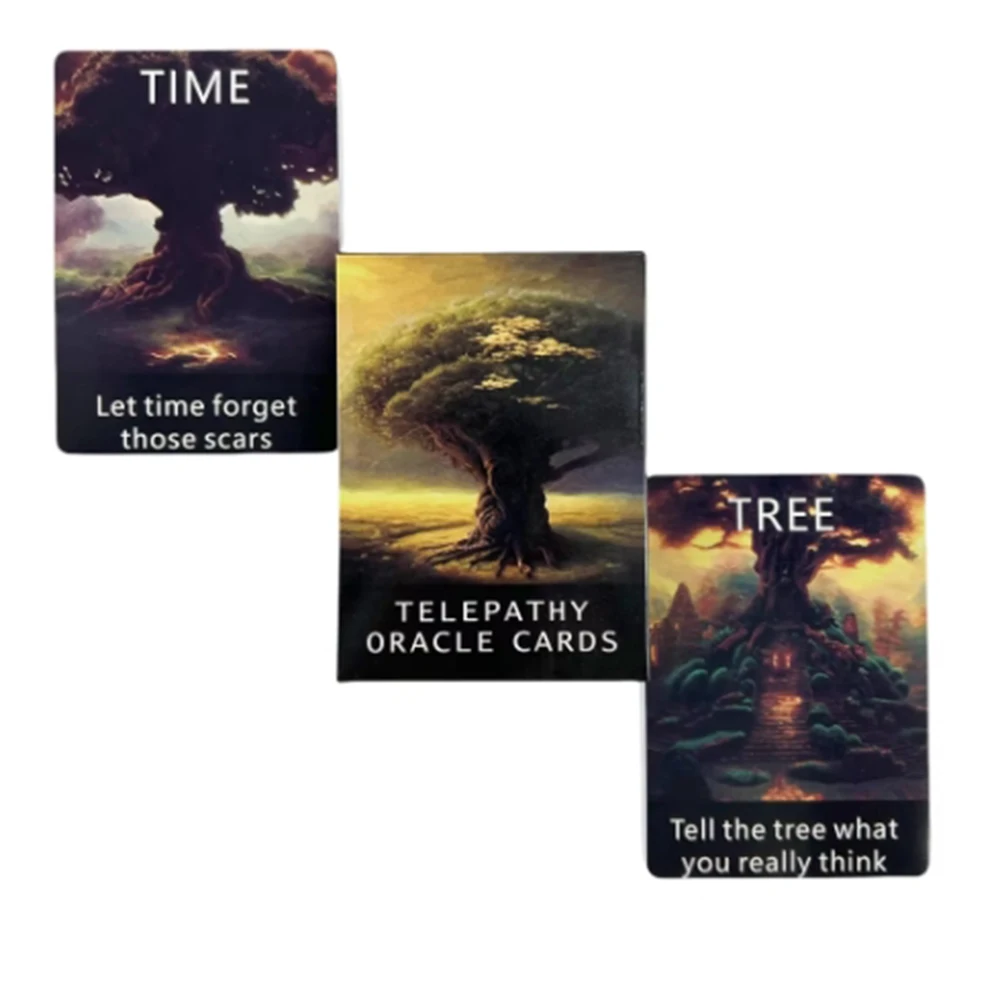 Telepathy Oracle Cards of Tree A 56 Deck Tarot English Visions Divination Edition Borad Playing Games