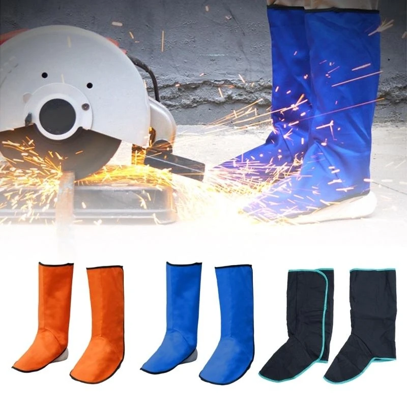 H3CB Professional Welder Shoe Cover Welding Spats Welding Shoe Protectors Heat Abrasion Resistant Welder Feet Covers