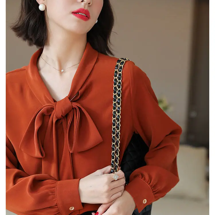 

Long Sleeve Shirts Womens Cotton Striped Slim Fit Feminine Minimalist Romantic Comfortable Youthful Spring Daily Office Look
