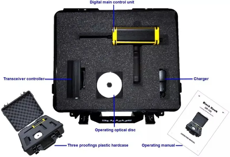 GR100 depth detection metal gold detector underground mineral detector long ring treasure hunter