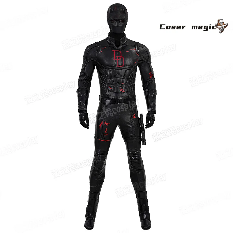 Seragam Kostum Cosplay Daredevil Pakaian Pakaian Peran Bermain Natal Pesta Karnaval Halloween untuk Wanita Pria