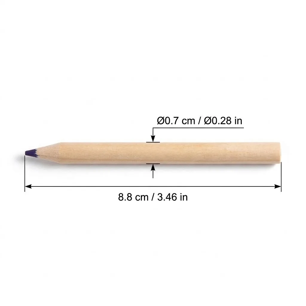 12 Colors Short Natural Wood Colored Pencils, Round Barrel Smooth Coloring Pencils for Sketching, Illustration and Art Creation