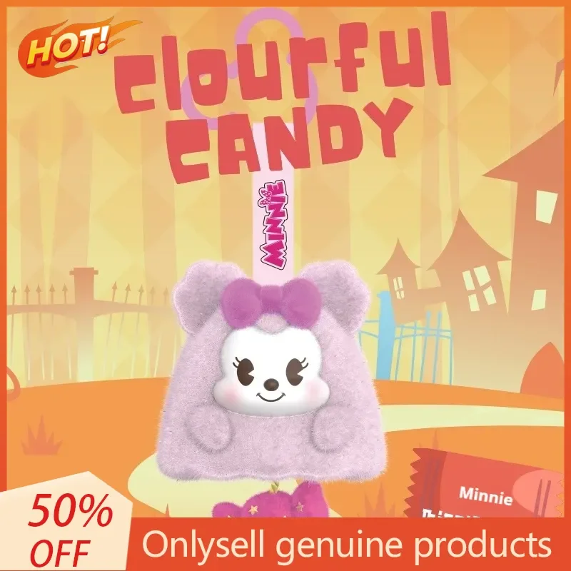 Caja ciega de juguete, familia de Mickey, caramelo colorido, caja ciega de vinilo, colgante, regalos de la serie, colgante de bolsa de regalo de Halloween