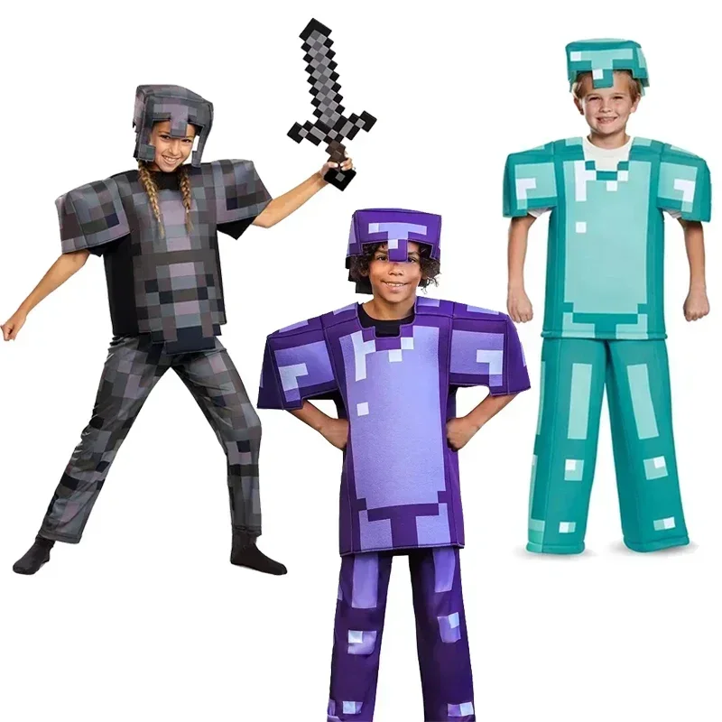 

Bear House Kids Halloween Costume Deluxe My World Sets Diamond Armor Series Costumes For Cosplay Games Toy G2025 PPT01..