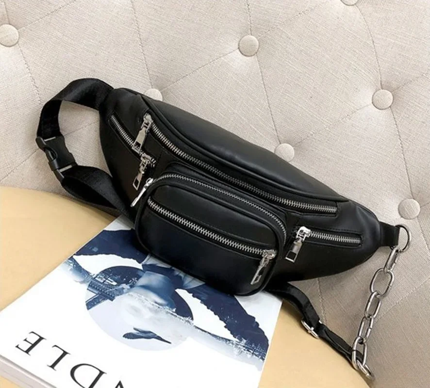 Fashion Women Handbag Faux Leather Waist Bag Cell Phone Belt Bag Fanny Pack Bum Bag for Women