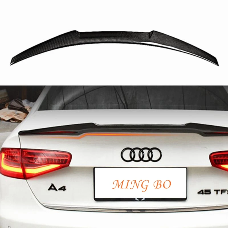 

For AUDI A4 B8.5 Sedan M4 style Carbon fiber FRP glossy black Rear Spoiler Trunk Wing 2013-2016