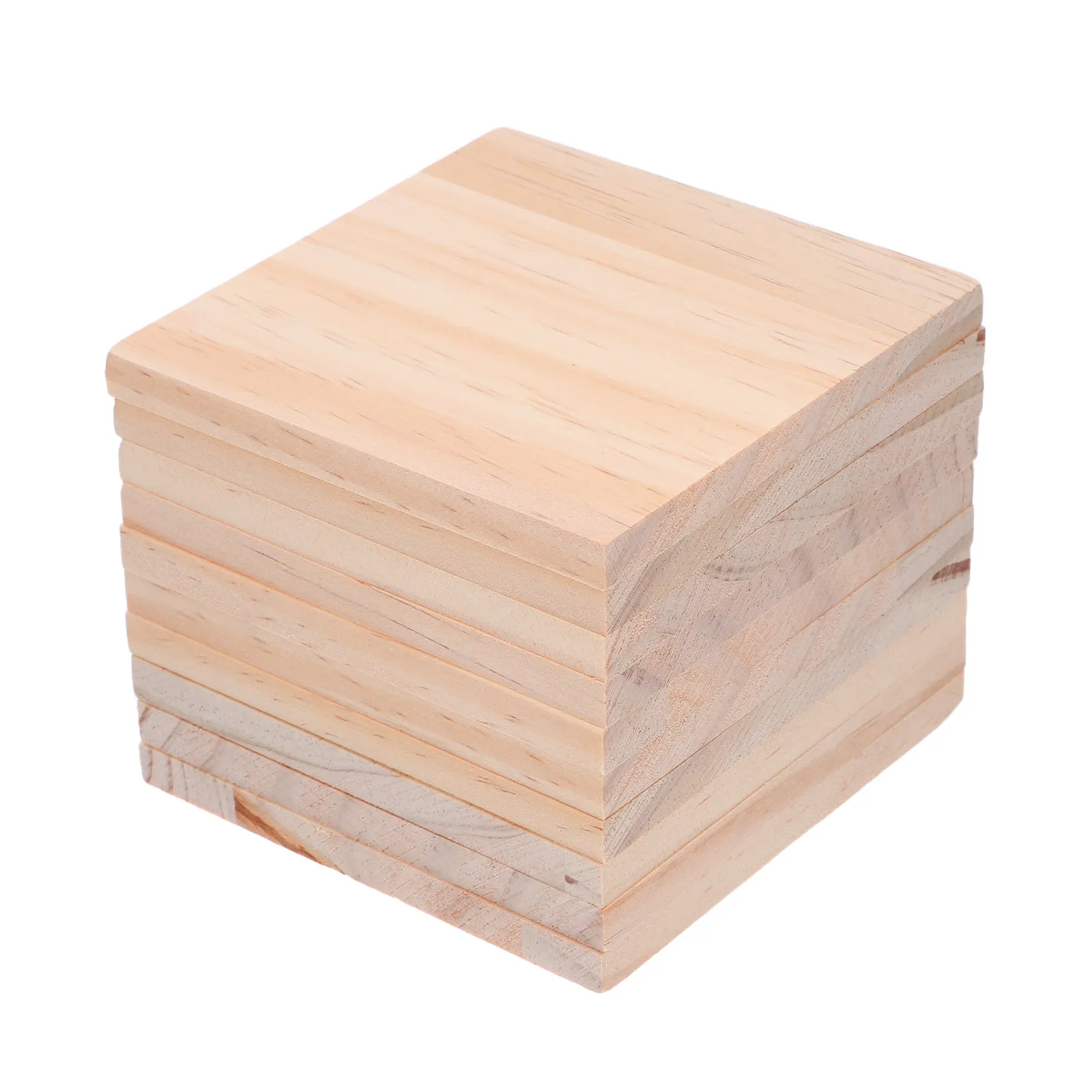 

10Pcs Unfinished Wood Squares Natural Craft Blocks for DIY Painting Engraving Wood Burning Carving Art Supplies