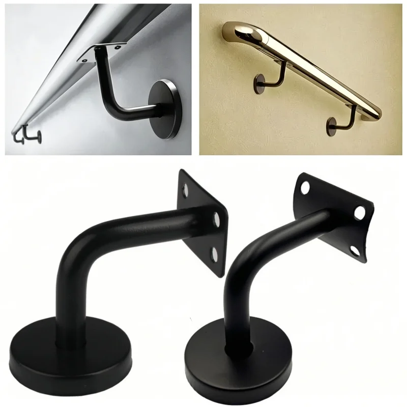2pcs Home Building Stainless Steel Handrail Brackets Wall Handrail Bannister Support Staircase Hardware Accessories