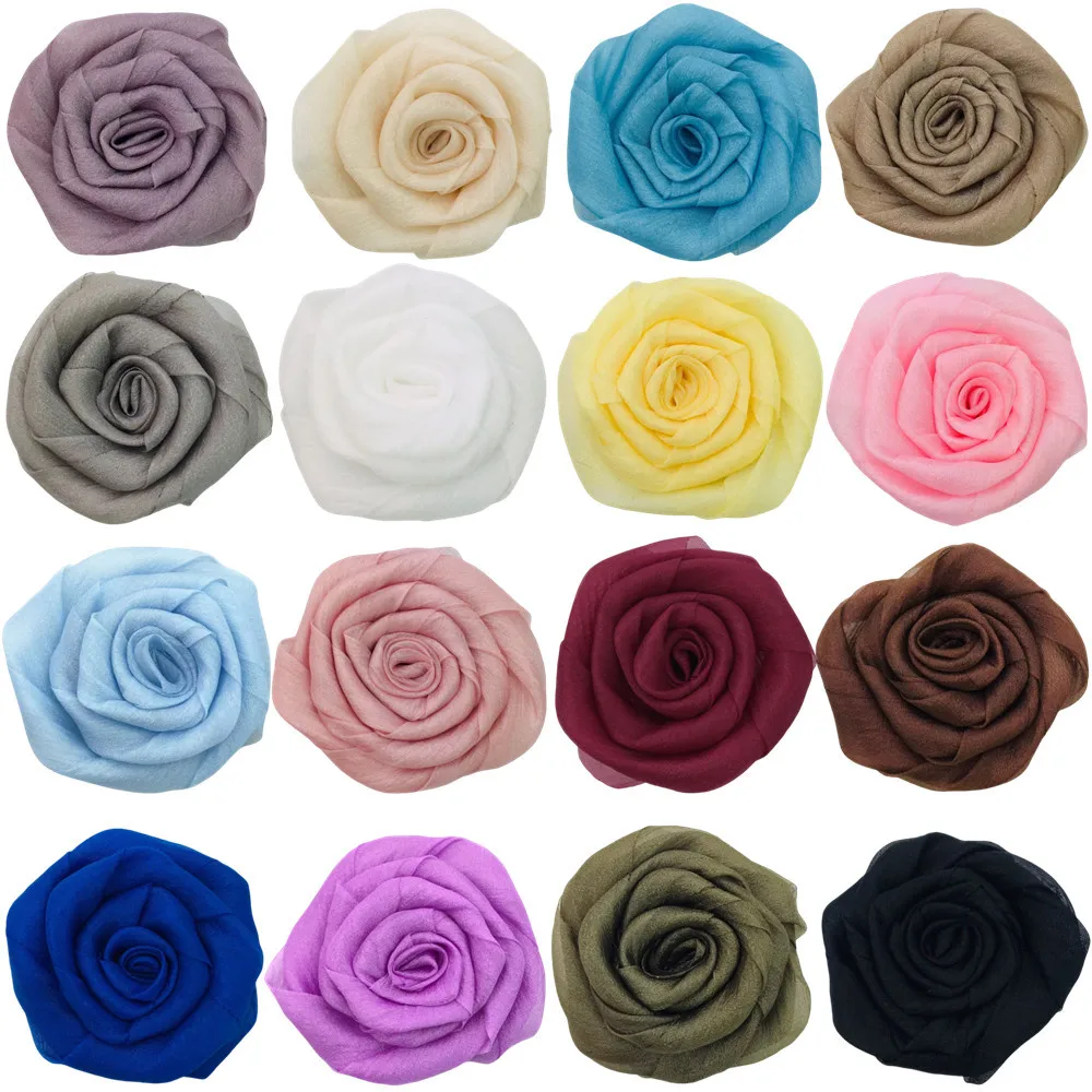 

600pcs Wholesale New 5cm Juan Yarn Rose Fabric Camellia Diy Handmade Hair Ornaments Corsage Shoes And Hat Clothing Accessories F